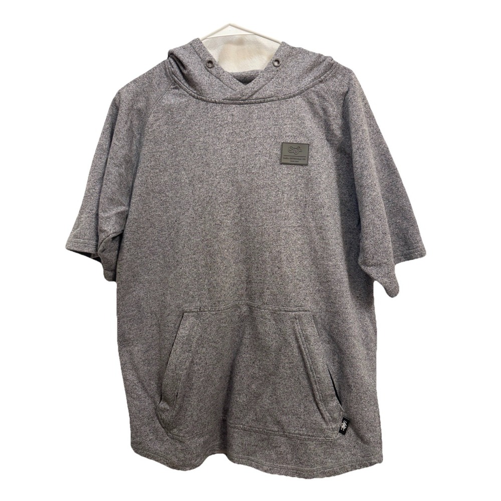 Saga OuterWear Co Grey Baggy Y2K Comfy Hoodie Mens Size Large Pocket Hooded